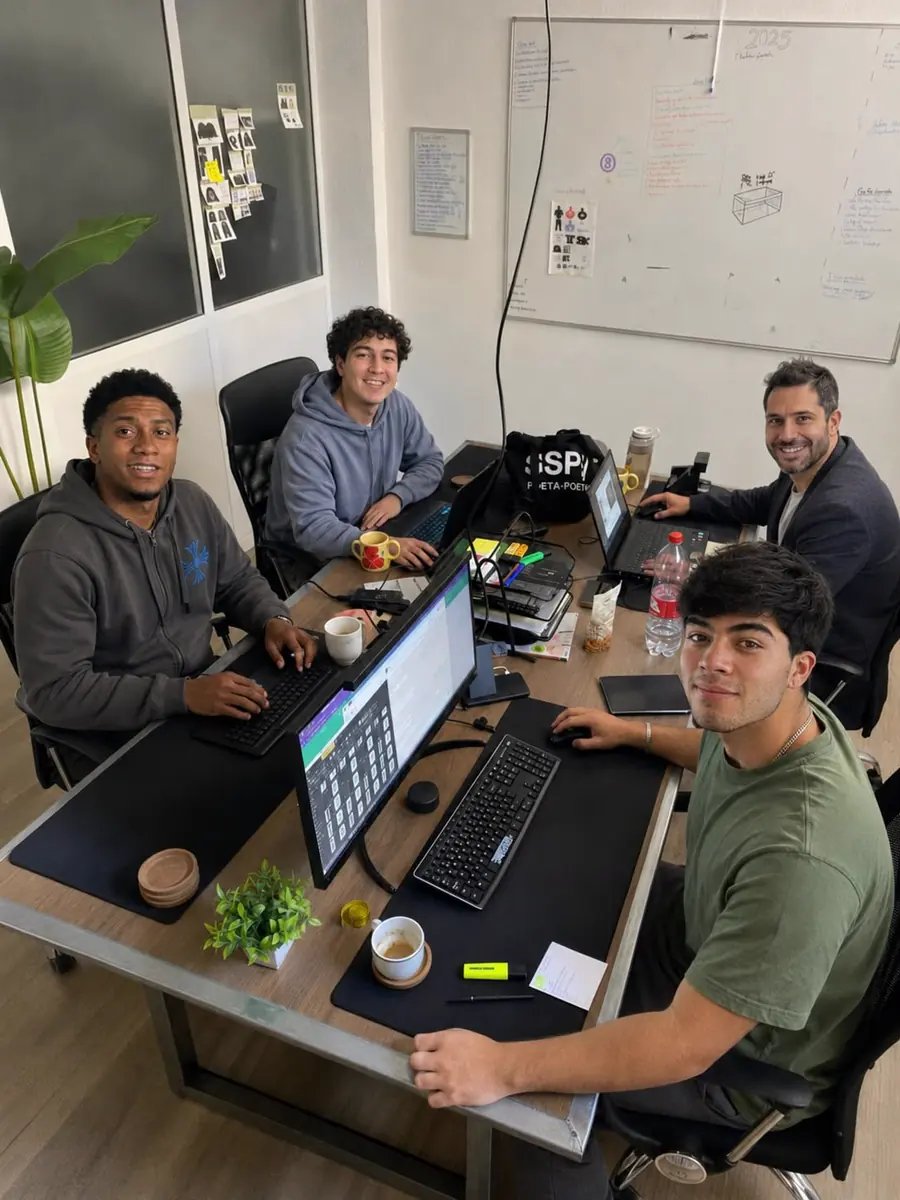 El equipo de condor.ai trabajando en la oficina