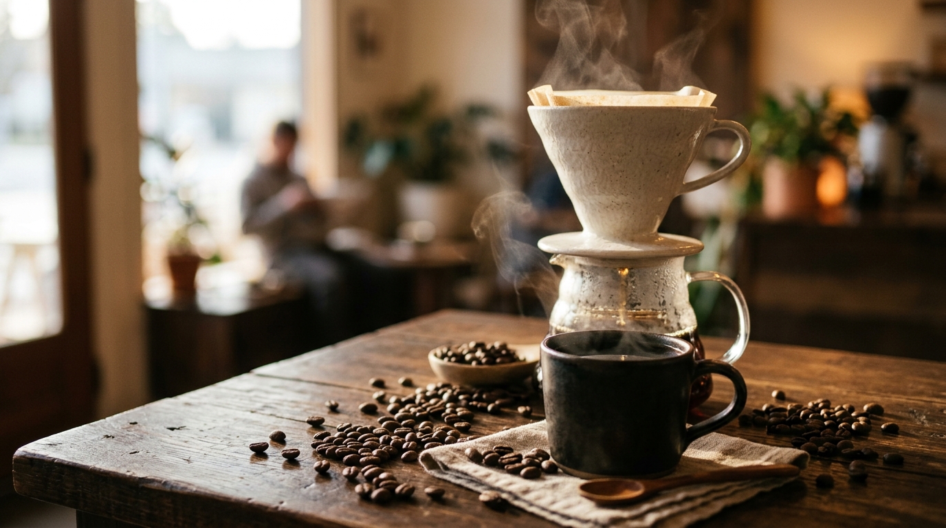 Café CUMBRE recién preparado